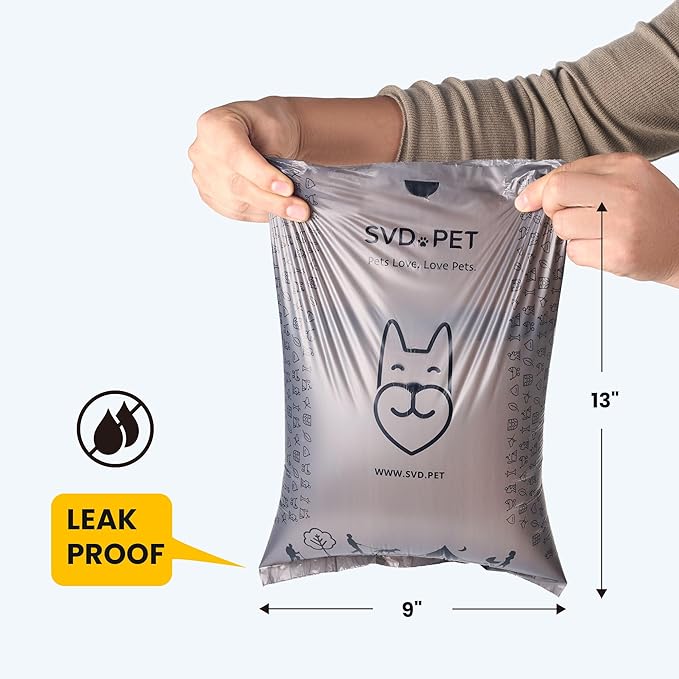 SVD.PET Poop Bag for Dogs with Retractable Dog Poop Bag Dispenser and Waste Bag Holder Kit, Leak-proof & Thick Dog Bags for Poop - 195 Count, 13 x 9 Inch