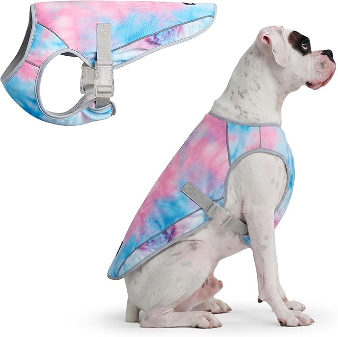 Spark Paws Dog Cooling Vest - SPF 50 UV Sun Protection - Summer Heat Relief Gear for Dogs, Lightweight, Evaporative Cooling - Dog Anxiety Relief Vest During Hot Days - Snowcone, 3XL