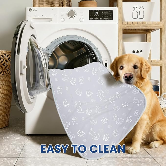 SUPRIY Dog & Cat Cooling Mat with Bandana - Pet Cooling Pad & Pet Scarf Set for Summer(QMAX>0.4) for Pet in Summer, Washable, Non-Toxic (Large 28.3"x41.3")