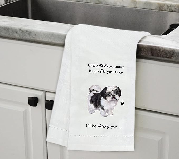 Dog Kitchen Towel - Soft Highly Absorbent - Dog Gifts - Dish Towels for Washing Dishes - Tea Towels - Reusable - Quick Drying - 100% Natural Cotton - Towels for Pet Lovers (Australian Shepherd Towel)
