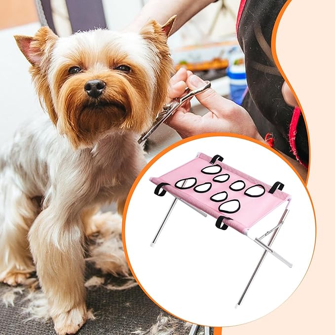 Pet Grooming Hammock Hammock Helper Washing Cat Grooming Hanging Harness for Nail Trimming Nail Clipping, Pink