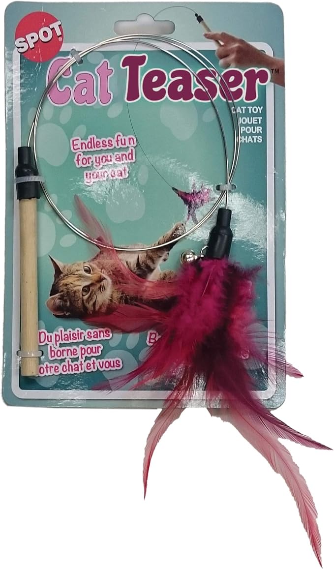 SPOT Teaser Wand Cat Toy, 44", Assorted, Model Number: 52058