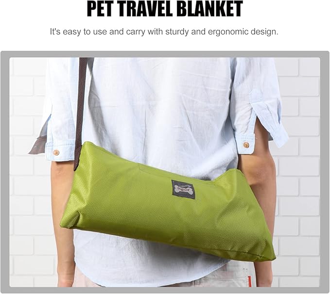 STOBOK Foldable Waterproof Outdoor Dog Mat 39.4X27.6In Portable Self Warming Pet Blanket for Travel Camping Hiking