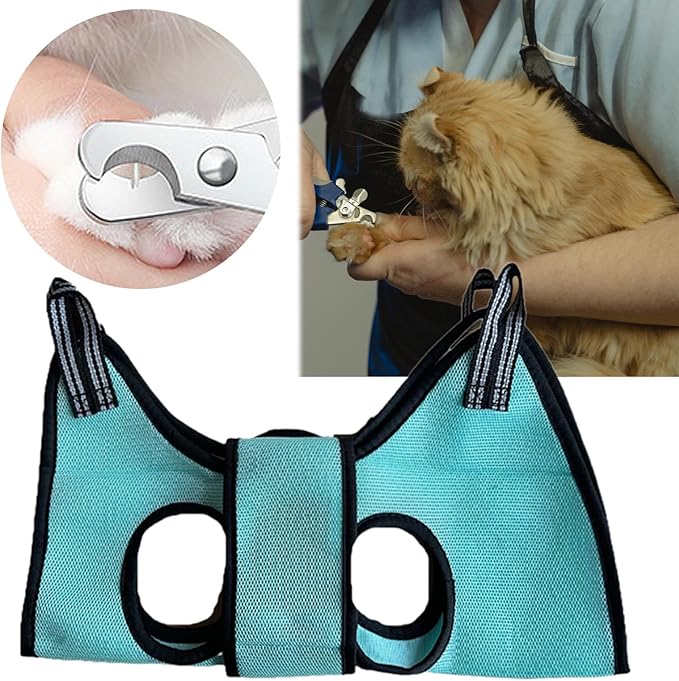 Pet Grooming Hammock Harness Dogs Grooming Sling Cleaning Accessories Breathable Hammock Helper for Clipping Claw Care Puppy Nail Trimming, M