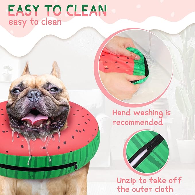 Supet Inflatable Dog Cone Collar Alternative After Surgery, Dog Neck Donut Collar Recovery E Collar for Neuter, Soft Dog Cone for Small Medium Large Dogs
