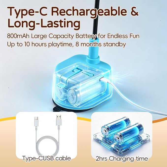 Interactive Cat Toys for Indoor Cats, Automatic Flying Bird Feather Toy, Rechargable Electric Cat Teaser Enrichment, 5-Minute Auto-Pause Smart Self-Play Teaser