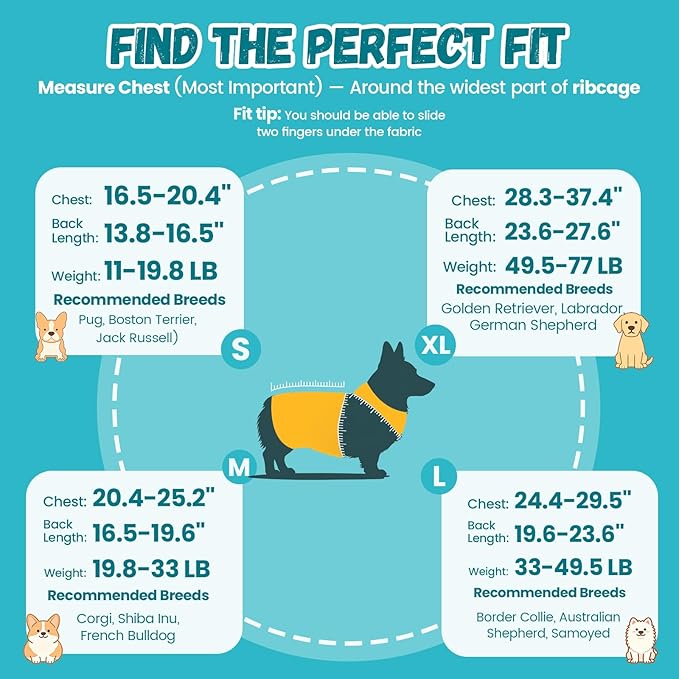 Dog Cooling Vest, Lightweight Cool Vest Dogs, Adjustable and Comfortable Cooling Vest for Dogs - UV Protection Breathable Mesh - Summer Dog Cooling Jacket for Hot Weather, L (33-49 lbs), Blue