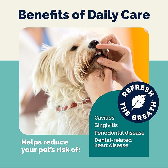 Vetnique Dentabliss Cat & Dog Teeth Cleaning Dental Wipes, Dog Toothbrush Alternative Fingermitt Pet Wipes, Tartar & Breath Freshener, Vet Formulated Pet Dental Care, 50ct (Chicken Flavored)
