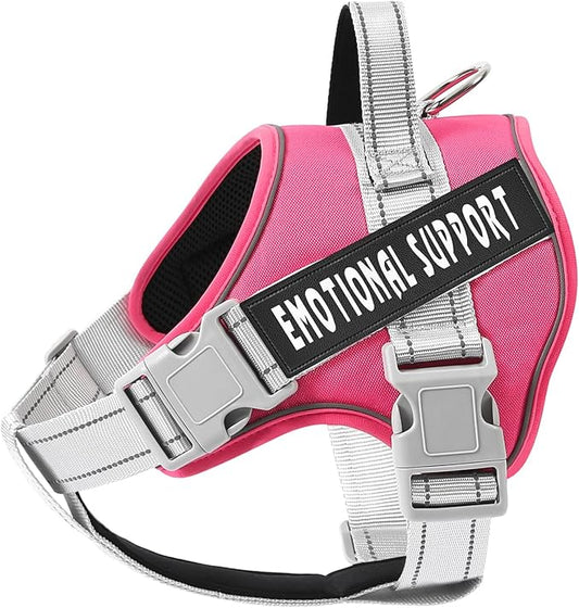 voopet Emotional Support Dog Harness, Professional Service Dog Vest Harness for Small Medium Large Dogs, Reflective Breathable and Adjustable No Pull/Choke ESA Essential Harness