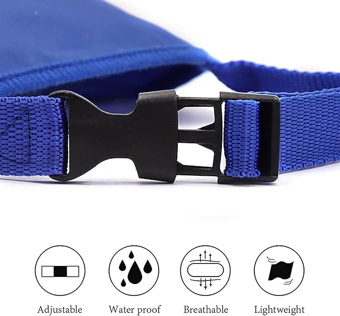 Parts Express Dog, Soft Anti-Biting Barking Chewing, Breathable Waterproof Adjustable for Small Medium Dogs,Blue (S)