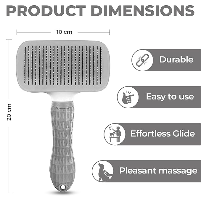 Ultimate Pet Brush - Self-Cleaning Cat & Dog Grooming Tool | Deshedding Brush for Long & Short Hair | Reduces Shedding, Hairballs & Loose Fur | One-Click Hair Removal Comb.