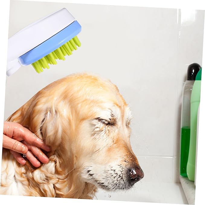 Milisten Eco Friendly Pet Shower Sprayer with Hose Multifunctional Dog Bath Brush for Massage Shampoo Saving Handheld Sprinkler Suitable for Long Haired Dogs and Cats