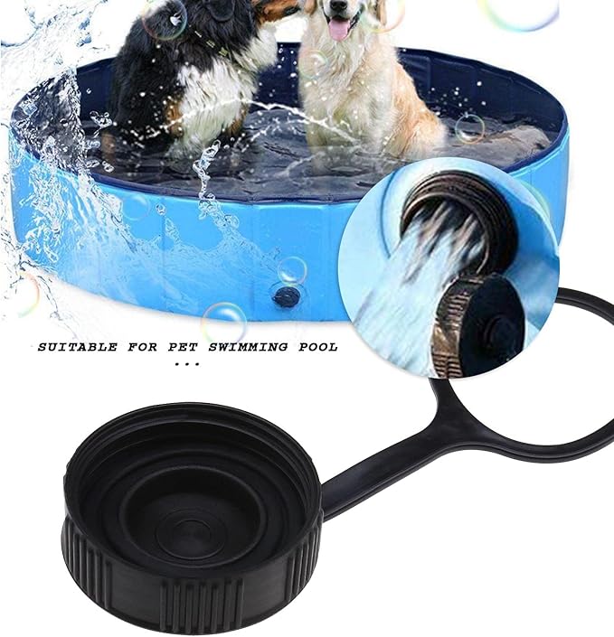 Dog Pool Drain Plug Pet Dog Bath Tub Swimming Pool Plug Cap Collapsible Puppy Cat Indoor Outdoor Bathing Tub Swimming Pool Plug Cap for Foldable Pet Swimming Pool