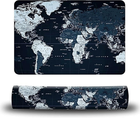 Dog Food Mat, 19.6" x 23.6" Absorbent Pet Feeding Mat for Food and Water, Waterproof Diatom Mud Pet Placemat with Non-Slip Rubber Backing, Easy Clean Cat Bowl Mat for Floors - Grey Map
