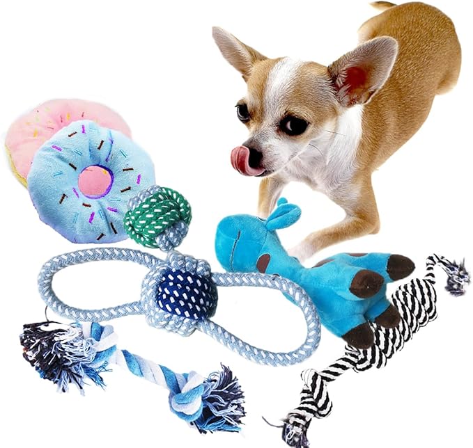 Dog Toys Small Dog Chew Toys Dog Teething Toys Squeaky Toys Chihuahua Pomeranian Corgi and PoodlesToys 6 PCS