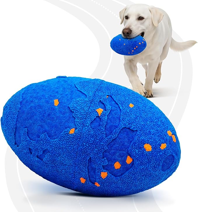 Interactive Dog Toy Balls, Pet Ball Toys Automatic Moving Bouncing and Rotating, Solid E-TPU Material, IPX7 Waterproof Active Rolling Balls for Small, Medium and Large Dogs(Vbleu)