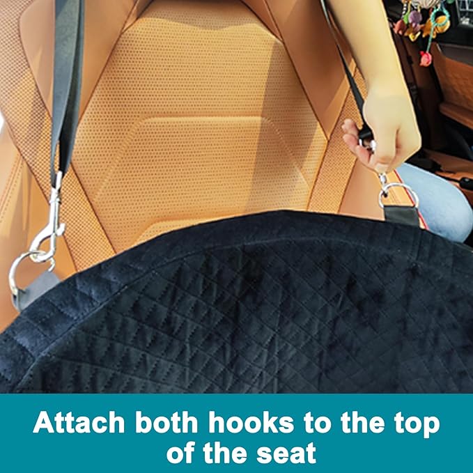 Vivifying Adjustable Replacement Dog Car Seat Belt, 26-46.5 Inches Nylon Headrest Strap with Zinc Alloy Buckle, Universal Dog Car Seat Accessory & Replacement Strap (Black)
