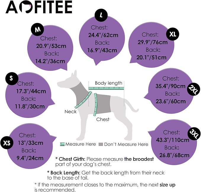 AOFITEE Dog Coat, Warm Dog Jacket, Reflective Winter Coats for Medium Dogs, Turtleneck Dogs Winter Jacket with Harness Built in, Waterproof Windproof Pet Fleece Vest Puffer Jacket, Purple M