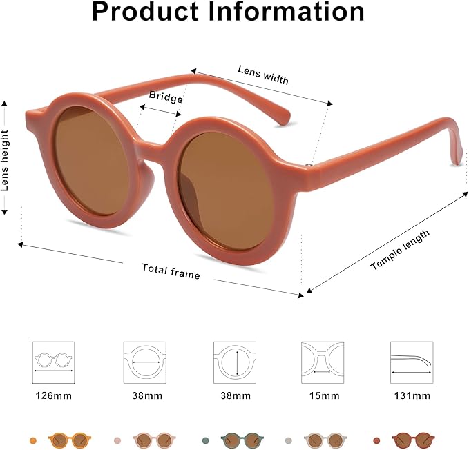 SOJOS Cute Round Polarized Sunglasses for Kids Girls Boys UV400 Protection De Sol Gafas Beach Holiday