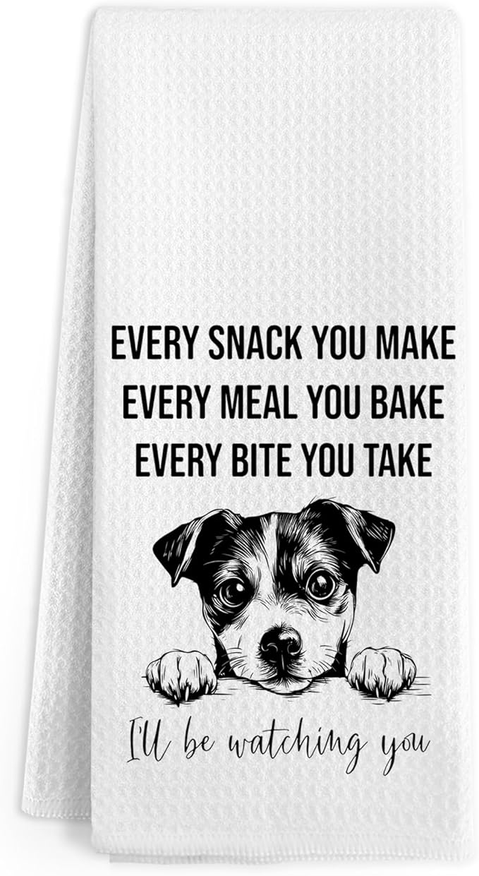 Jack Russell Terrier Dog Kitchen Towels, Jack Russell Terrier Gifts for Women Men Owners, Funny Dogs Themed Hand Towels, Dog Lover Gifts Hand Dish Tea Towel for Kitchen Decor, 16x24 Inch