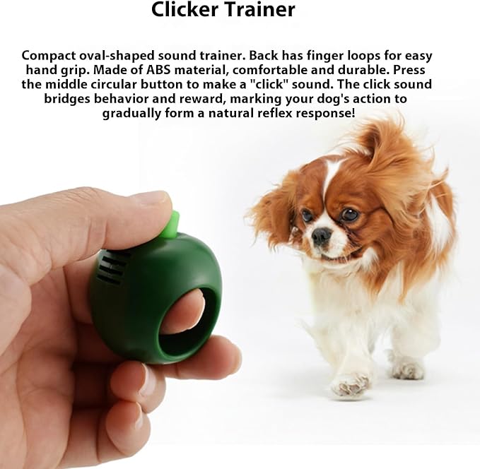 URBEST Fingertip Pet Training Clicker with,Pet Training Clicker for Dog Cats Puppy Birds Horses