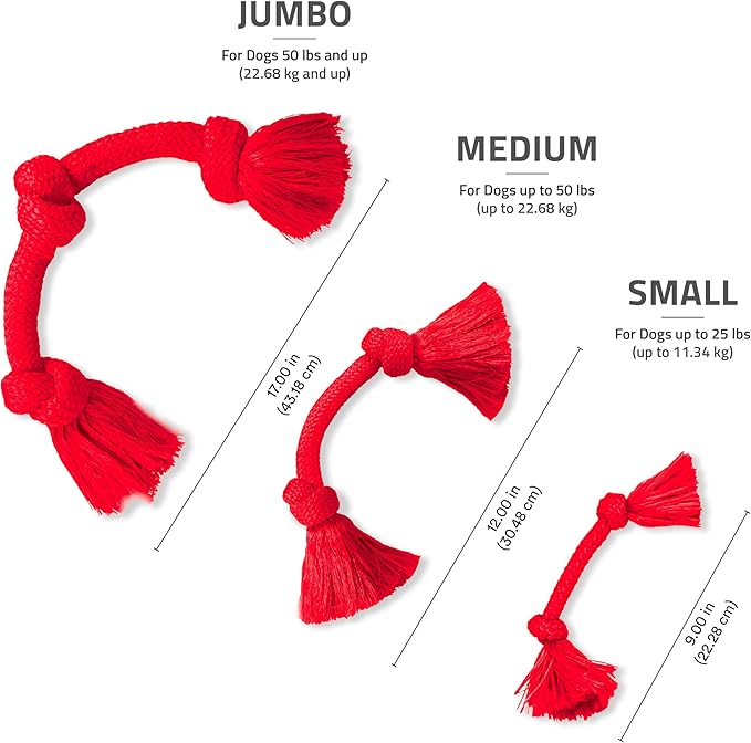 Playology Dog Toys | Dri-Tech Rope Tug of War Dog Toy for Tough Chewers (Value 2-Pack) | Peanut Butter & Beef Scented Medium Tug Rope Toys for Dogs