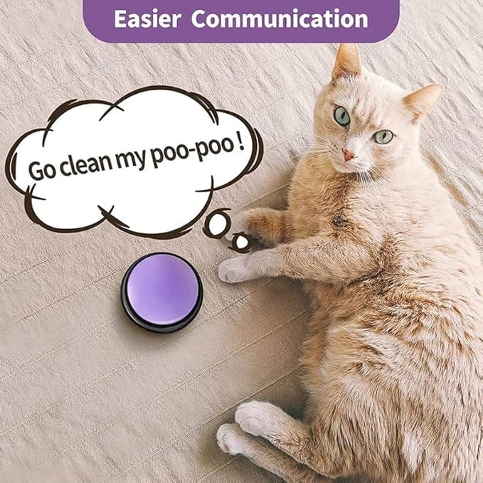 4PCS Recordable Dog Buttons, Dog Buttons for Communication Pet Training Buzzer, Dog Talking Button Set Funny Gift