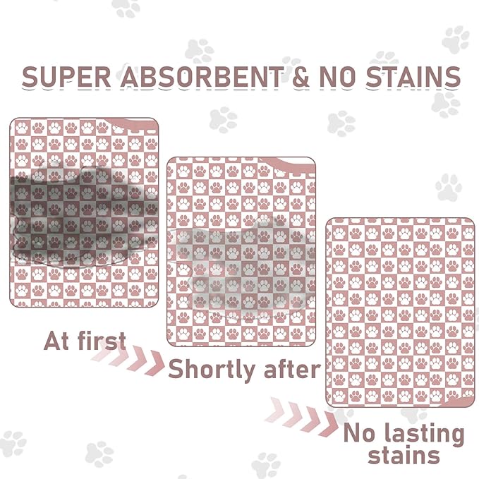 Pet Mats for Food and Water, Pink Bone Dog Food Mat for Floors, Non Slip Indoor Quick Dry Cat Bowl Feeding Mats (15.7” X23.6”)