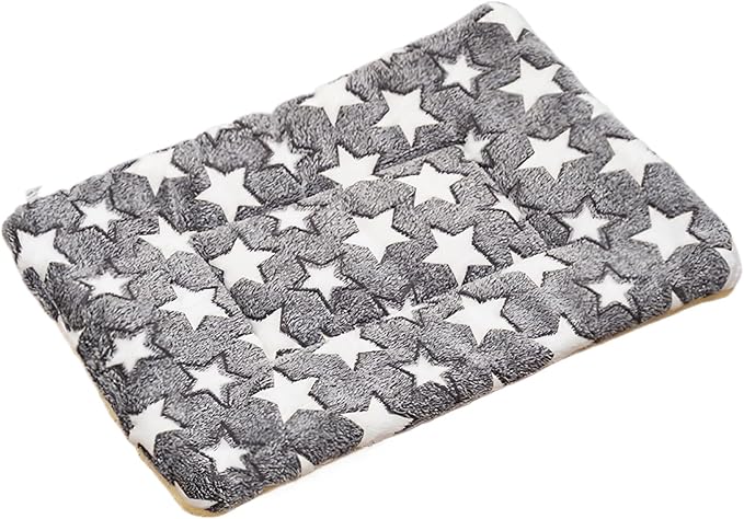 Cat Beds for Outdoor Cats:Flannel Cat Blanket for Indoor Cats,Self Warming Mat Soft and Comfortable,Crate Pads for Small Dog for Sleeping,Machine Washable (E, 13" x 18")