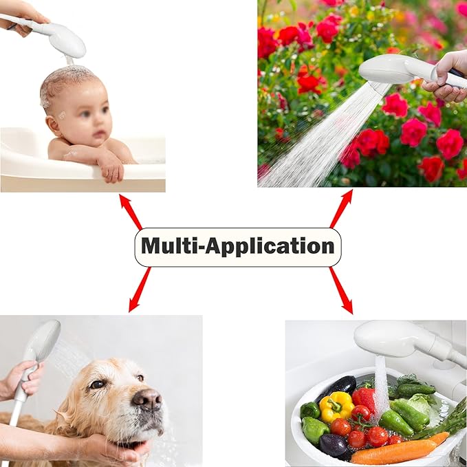 5m/16.4ft Sink Spray Hose Portable Faucet Sprayer Garden, Shampoo Sprayer Handheld Shower Head Spray Hose for Pets, Bathing Baby, Washing Hair, Rinsing Vegetables