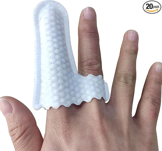 H&H Pets Disposable Finger Toothbrush Dental Dry Wipes -Ultra Soft, Fragrance Free, Hypoallergenic, 20 Count