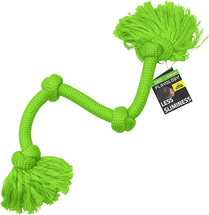 Playology Dog Toys | Dri-Tech Rope Tug of War Dog Toy for Tough Chewers | Sweet Potato Scented Mega Size Tug Rope Toys for Extra Large Dogs