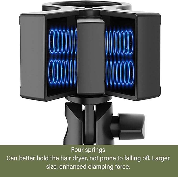 ZJchao Hands Hair Dryer Stand with Sturdy Quadpod Base Lightweight Holder for Home Salon Pet Grooming