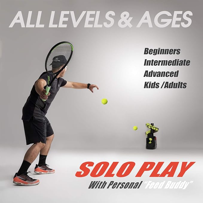 SCIFANTA Portable Tennis Ball Tosser(3.7lb) for Self-Play|Ball Launcher Beginners/Kids/Coaches/Home-Court|Accurate&Efficient Feed Buddy for All-Levels/Ages|AC&Battery Powered