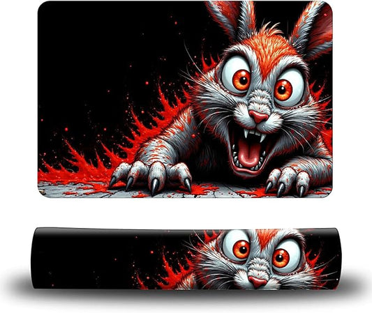 Dog Food Mat, 19.6" x 23.6" Absorbent Pet Feeding Mat for Food and Water, Waterproof Diatom Mud Pet Placemat with Non-Slip Rubber Backing, Easy Clean Cat Bowl Mat for Floors - Rat Flame