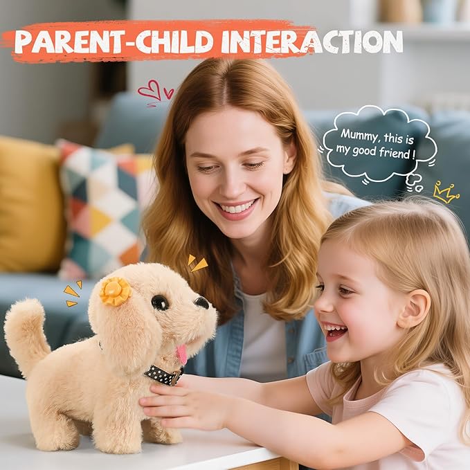Vanvimen 16 Pcs Robot Dog Toys for Girls, Toys for 3 4 5 6 7 8 Year Old Girls Kids Boys, Realistic Robot Puppy Toy for 5-7 6-8, Ideas Birthday Gifts for Girl 3 4 5 6 Year Old