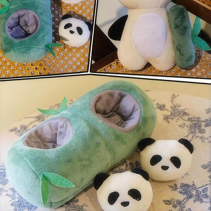 Panda Dog Toy Snuffle Dog Plush Toys Interactive Dog Toys with Squeaky and Hiding Dog Enrichment Toys for Dogs and Cats