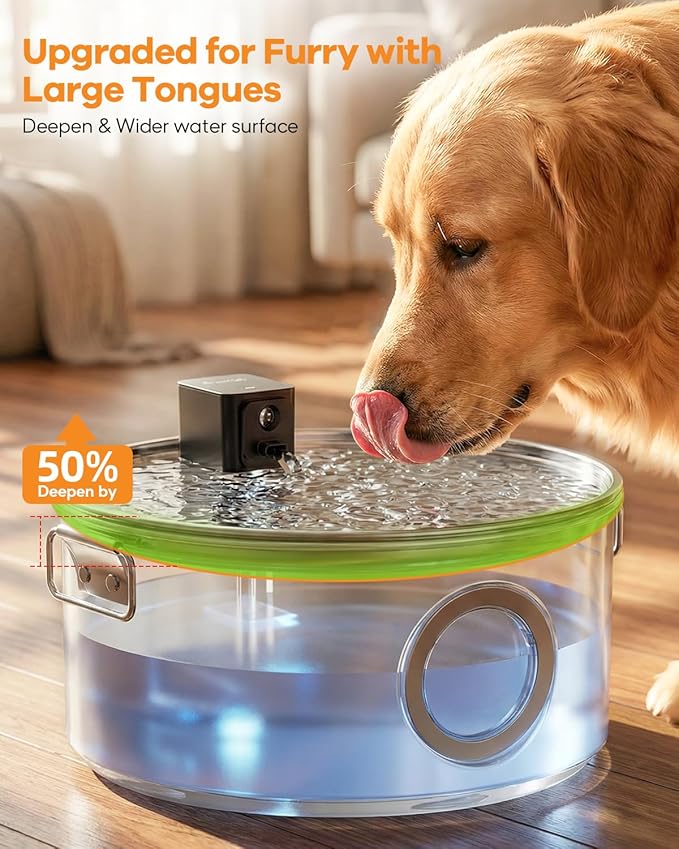 3.4Gal Wireless Automatic Dog Water Fountain for Large Dogs，12L Stainless Steel 3 Modes Dog Fountain Water Bowl Dispenser, Multi Large Pet Water Fountain Ultra Quiet & Multi-Filteration