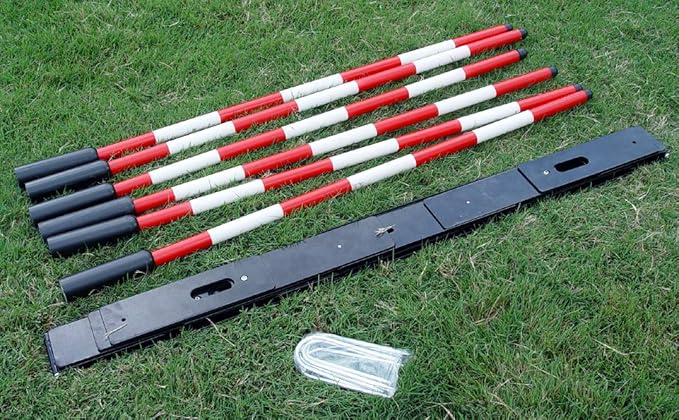 DogSport Dog Agility Weave Poles with Adjustable Spacing (Black)