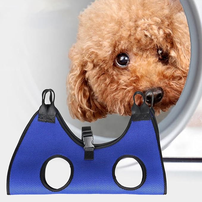Portable Dog Hammock – Nail Trimming Harness Organizer, Bathing Block with Feature, Canvas Frame Gear with Feature, Hammock Functional Styling, Pet Supplies for Grooming, Large Breed, Indoor