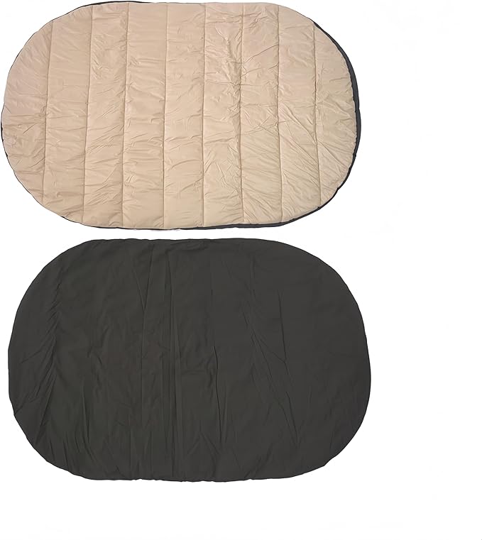 Portable Dog Travel Mat & Camping Pad, Foldable Dog Sleeping Mat with Carry Bag, Portable, Machine Washable Roll Up Pet Pad for All Breeds, Puppy, Outside, Car & Settle Mat, 33.46" x 27.26"