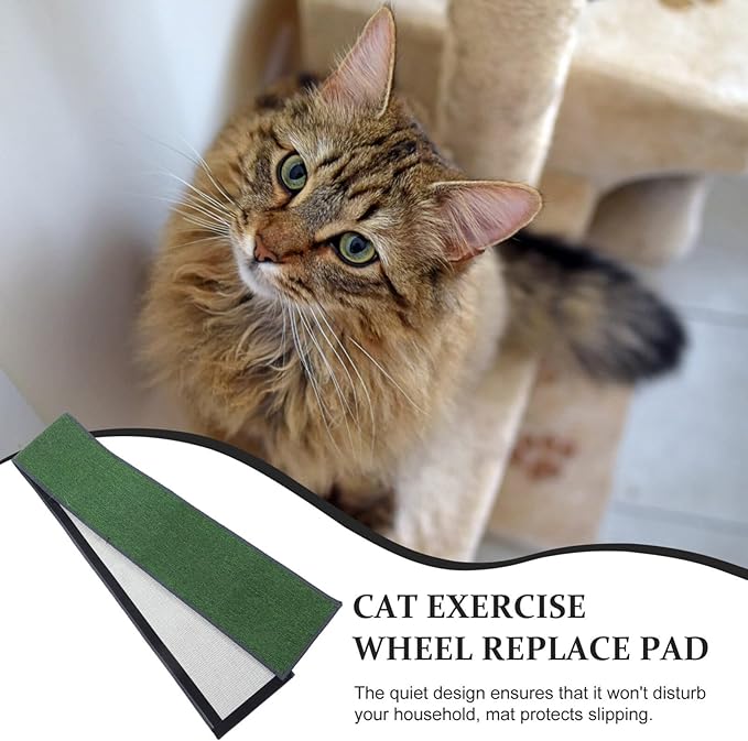 Ipetboom Cat Wheel Carpet Replacement Cat Exercise Wheel Mat,Fabric Cushion Treadmill Scratch Pad Carpet Fitness Toy Part for Device Pet Accessories