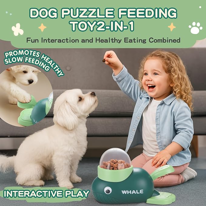 Interactive Dog Toys & Cat Toys for Indoor Cats, Dog Puzzle Toy Slow Feeder Bowl, Puppy Enrichment Toys, Interactive Cat Toys, Dog Feeder Puzzle Toy for Smart Dogs to Keep Them Busy With Silicone Mat