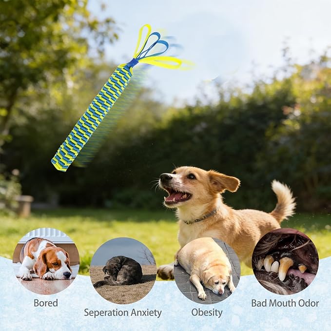 Floating Pool Dog Toys for Water Fetch, Durable Tug Of War Dog Chew Toys for Small Medium Large Dogs, Interactive Outdoor Summer Essentials for Lake Beach Dummy Retrieving Bumper Training 2 Pack