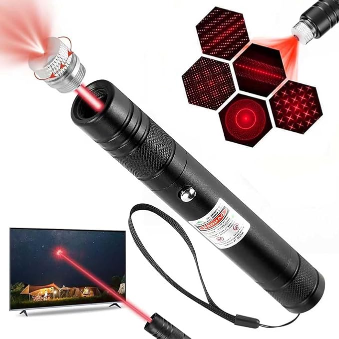 Long Range Red Laser Pointer, Laser Pointer High Power, Red Lazer Pointer Rechargeable for Hiking, Cat Laser Toy USB Charge