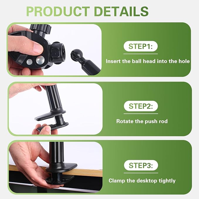 Dog Hair Dryer Holder, Black Alloy Flexible Hair Dryer Stand 360° Rotating Hands-Free Stand with Adjustable Clamp, for Pet Dog Cat Grooming (Black)