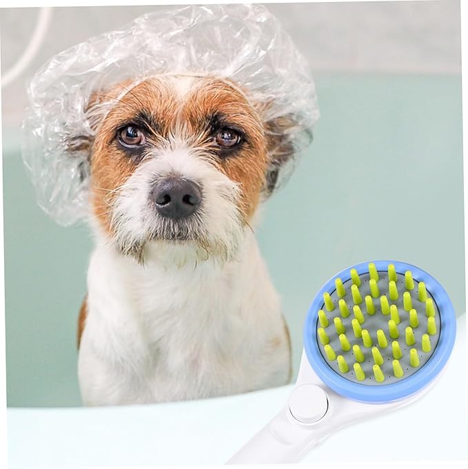 Abaodam Dog Shower Sprayer with Hose and Massage Brush Abs Pet Bathing Tool for Long Hair Rain Like Stream for Gentle Rinse and Easy One Hand Control