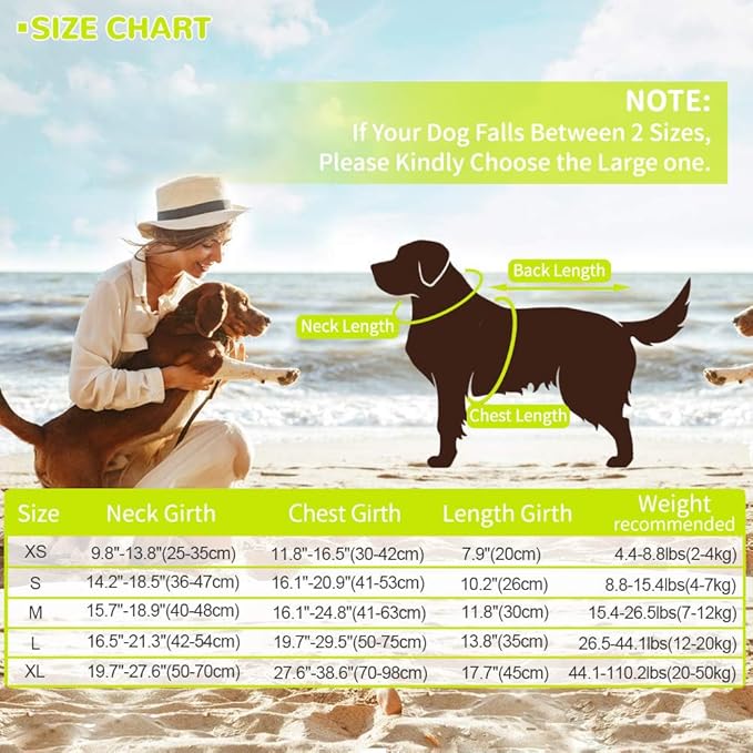 EMUST Dog Life Vest for Swimming, Ripstop Medium Dog Safety Preserver for Pool Beach Boating (M, BrightYellow)