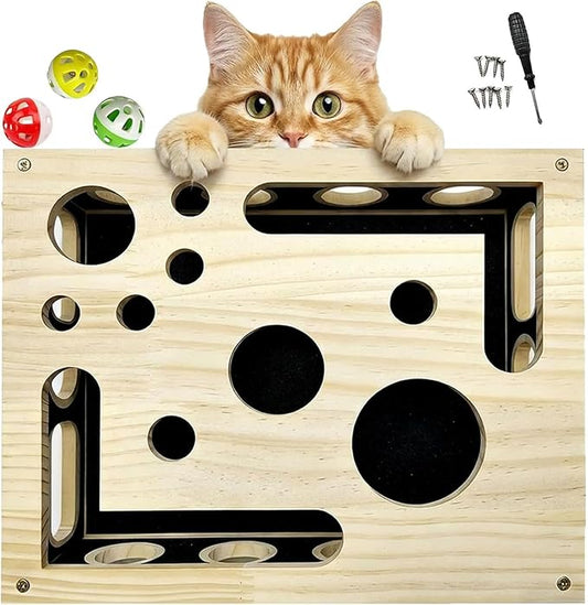 2026 New Cat Scratch Puzzle Enrichment Box, Cats Nail File Enrichment Box with Sandpaper Inside, Cat Toys Interactive for Indoor Cats Nail Scratcher, Stress-Free Alternative to Trimming Nails