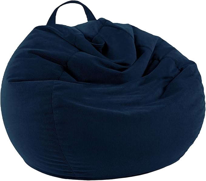LPMOERA Stuffed Animal Storage Bean Bag Chair Cover (No Filler) For Kids and Adults.Pets Dogs/Cats Lazy Beds.Soft Premium Corduroy Stuffable Bean Bag For Organizing Children Plush Toys or Memory Foam